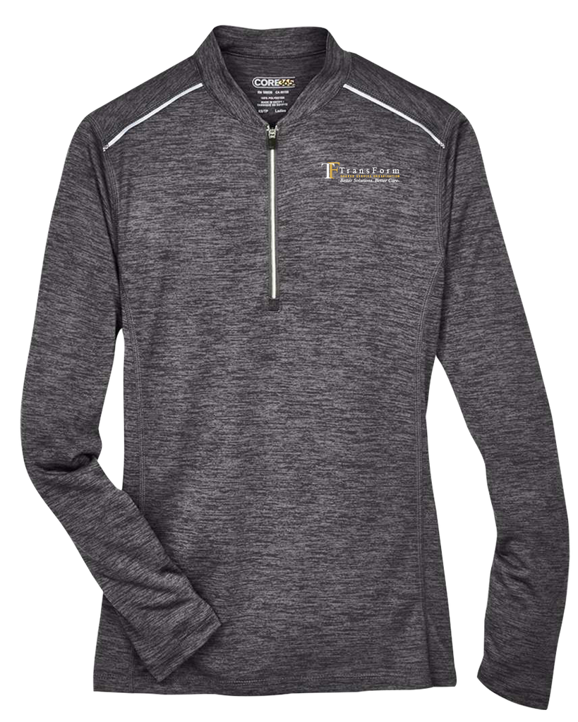 TransForm Ladies Performance Quarter-Zip Pullover with Printed Logo