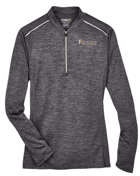 TransForm Ladies Performance Quarter-Zip Pullover with Printed Logo