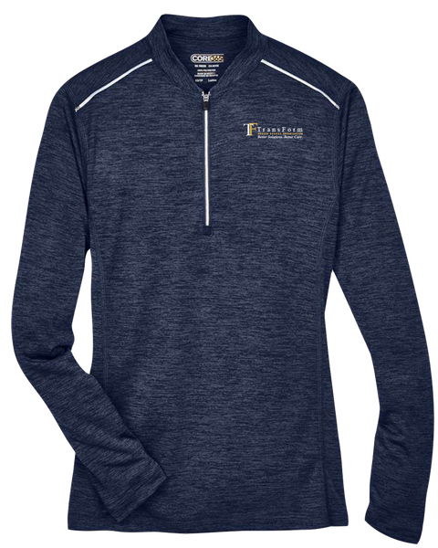 TransForm Ladies Performance Quarter-Zip Pullover with Printed Logo