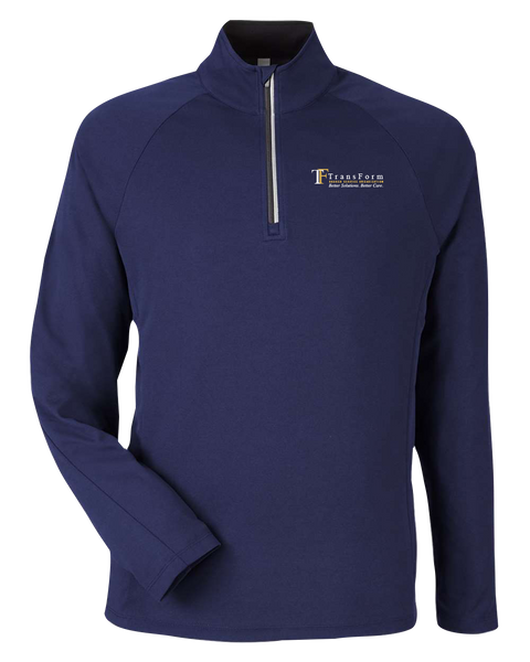 TransForm Adult Performance Pique Quarter-Zip Pullover with Printed Logo