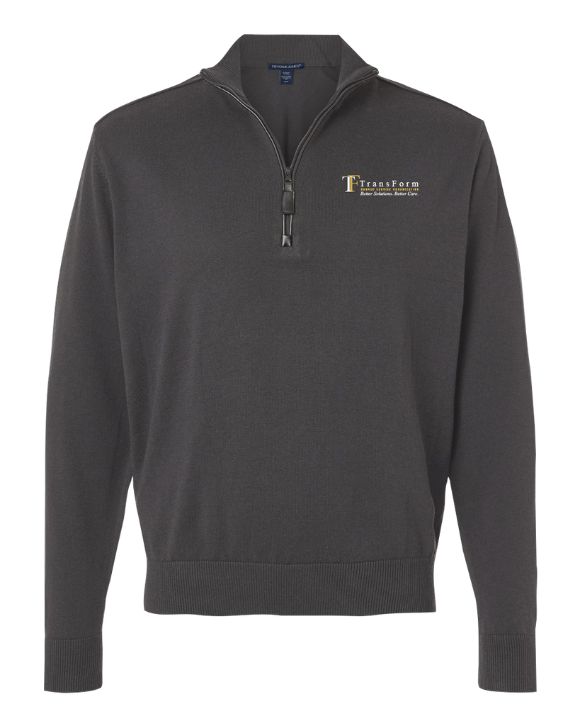 TransForm Adult Classics Quarter-Zip Sweater with Printed Logo