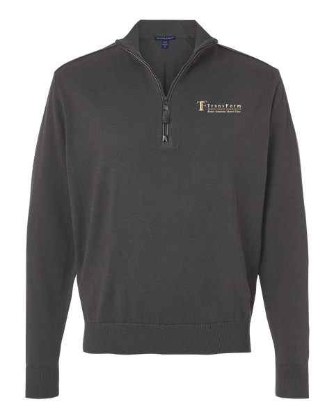 TransForm Adult Classics Quarter-Zip Sweater with Printed Logo