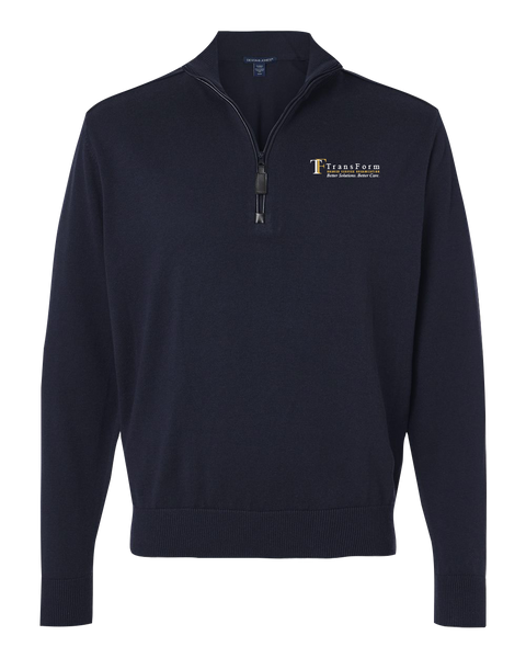TransForm Adult Classics Quarter-Zip Sweater with Printed Logo