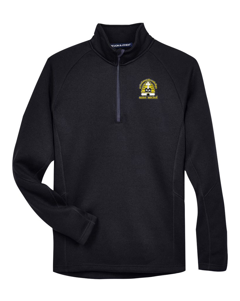 Saint-Michel Bristol Sweater Fleece Quarter-Zip with Embroidered Logo