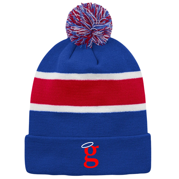 Guardians Striped Knit Cuff Toque with Pom-Pom with Embroidered Logo