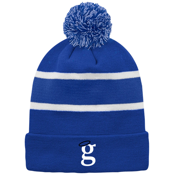 Guardians Striped Knit Cuff Toque with Pom-Pom with Embroidered Logo