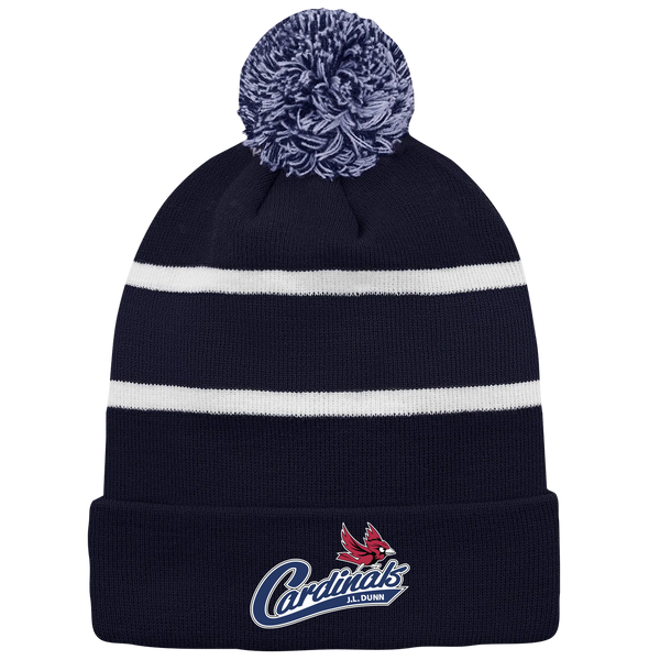 Cardinals Striped Knit Cuff Toque with Pom-Pom with Embroidered Logo