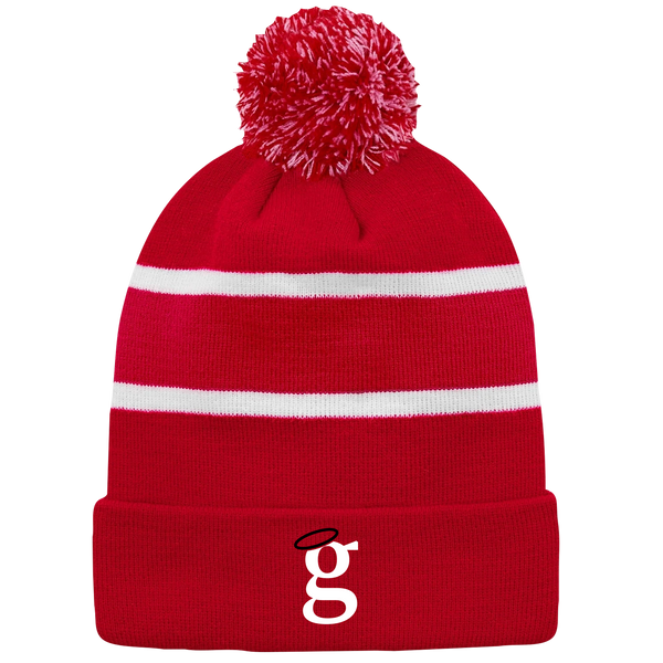 Guardians Striped Knit Cuff Toque with Pom-Pom with Embroidered Logo