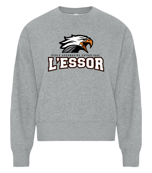 L'Essor Ladies Cotton Crewneck Sweatshirt with Printed Logo