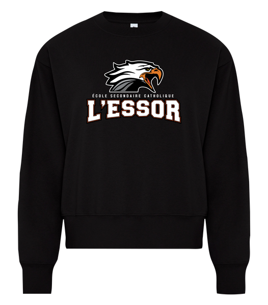L'Essor Ladies Cotton Crewneck Sweatshirt with Printed Logo
