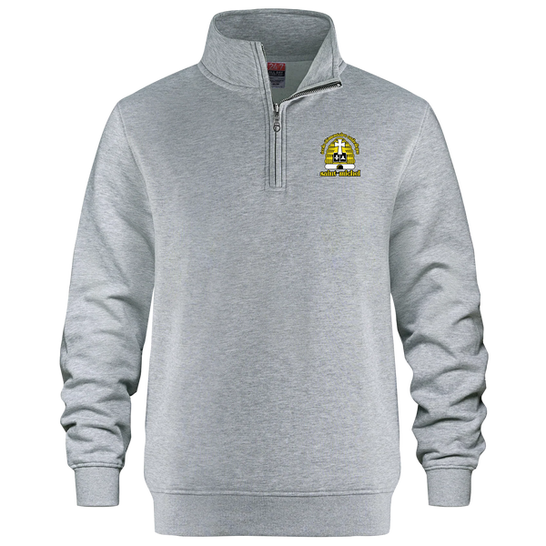 École Élémentaire Catholique Saint-Michel Adult 1/4 Zip Sweatshirt with Embroidered Logo