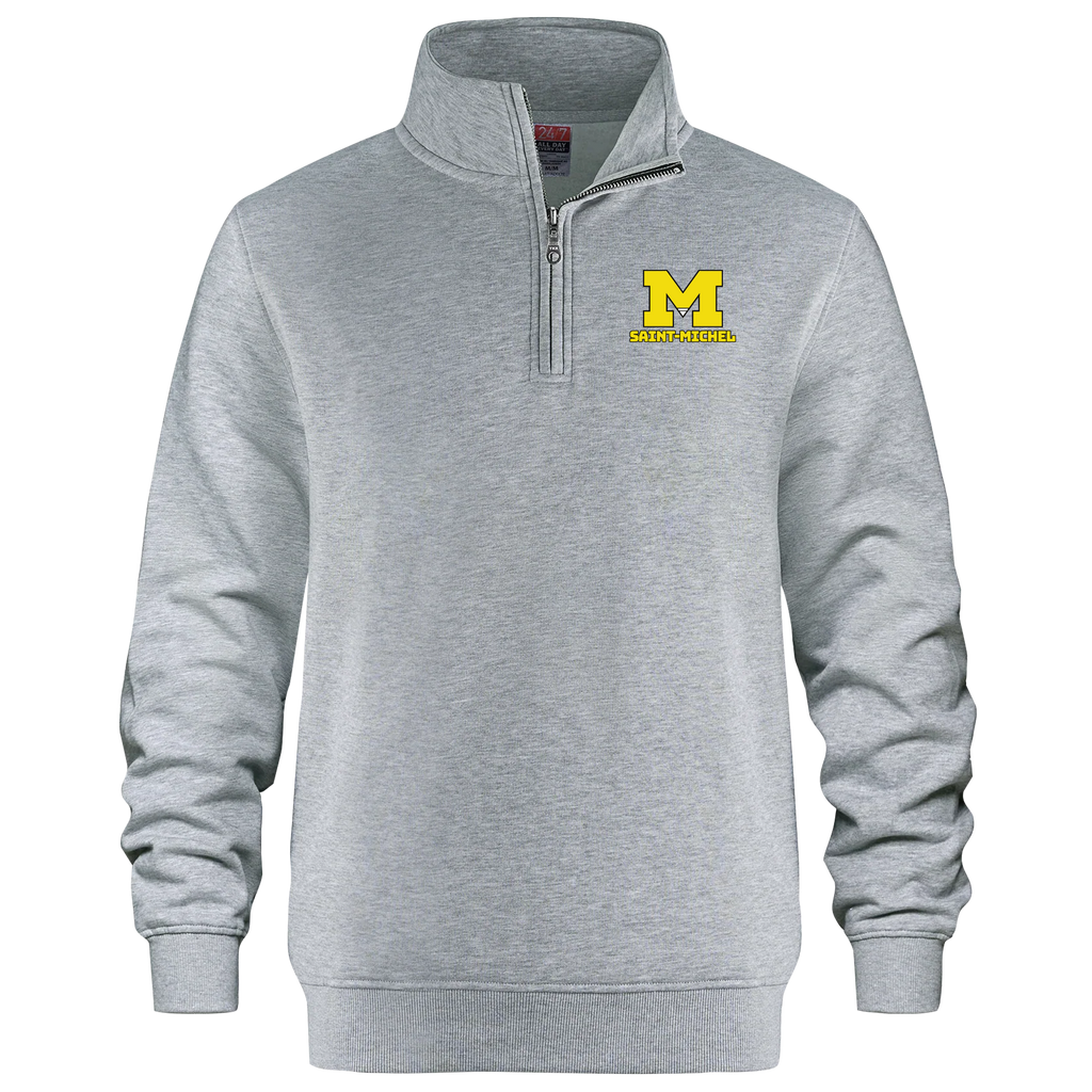 Saint-Michel Adult 1/4 Zip Sweatshirt with Embroidered Logo
