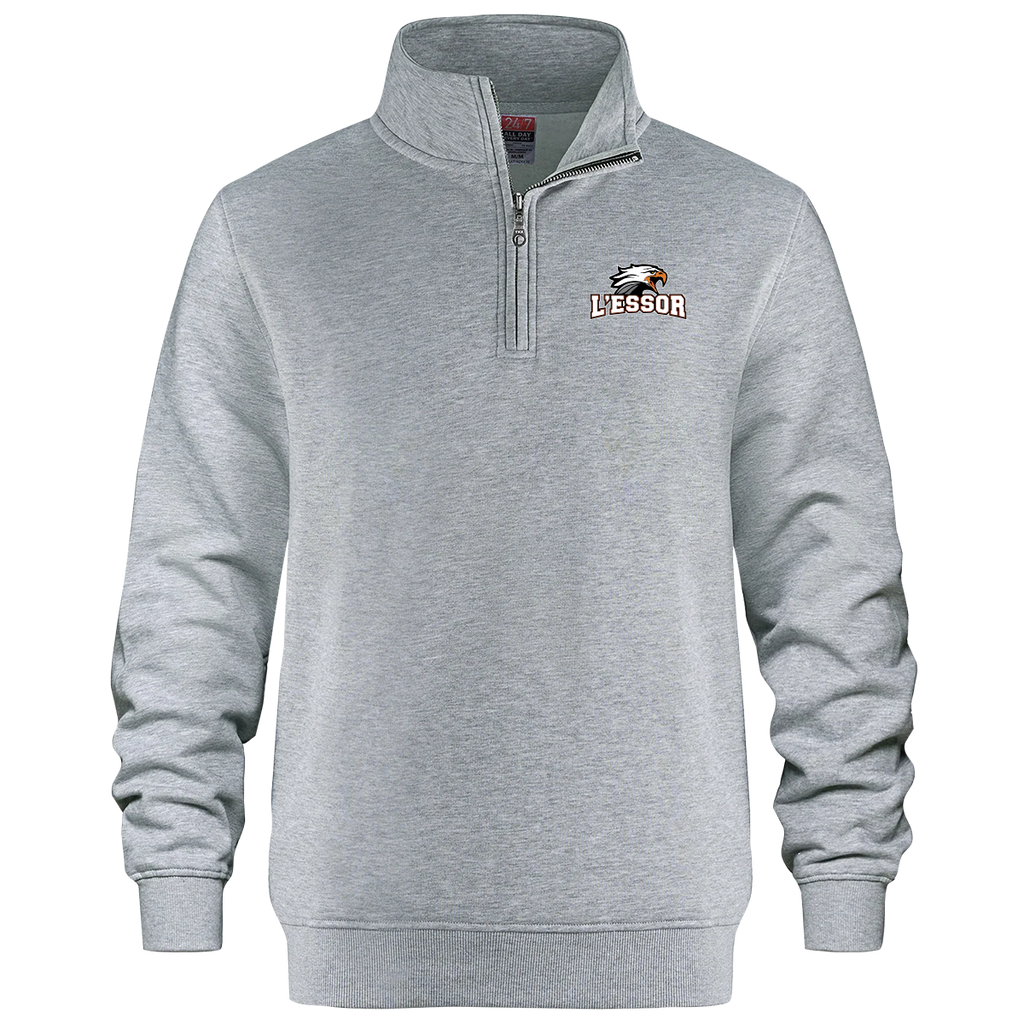 L'Essor Adult 1/4 Zip Sweatshirt with Embroidered Logo