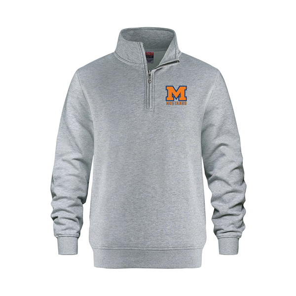 Vincent Massey Adult 1/4 Zip Sweatshirt with Printed Logo