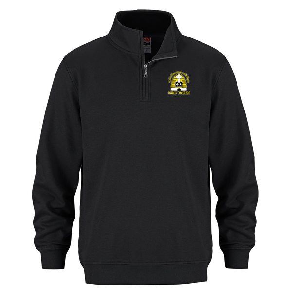 École Élémentaire Catholique Saint-Michel Adult 1/4 Zip Sweatshirt with Embroidered Logo
