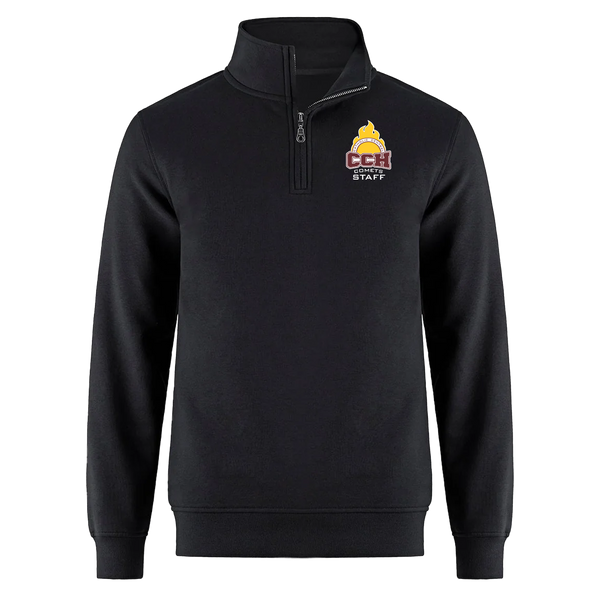 Catholic Central Adult 1/4 Zip Sweatshirt with Embroidered Staff Logo