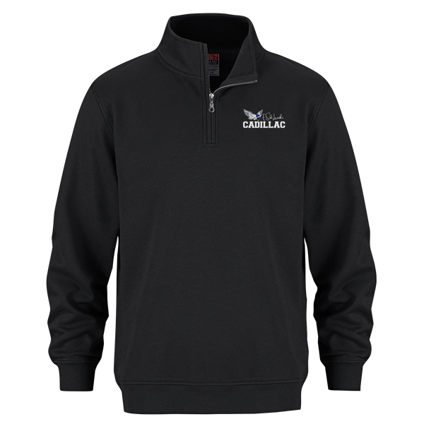 Lamothe-Cadillac Adult 1/4 Zip Sweatshirt with Embroidered Logo
