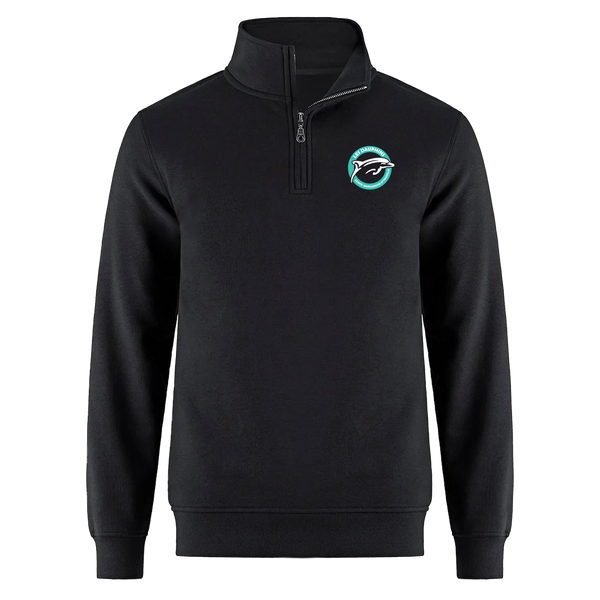 Dauphins Adult 1/4 Zip Sweatshirt with Embroidered Logo