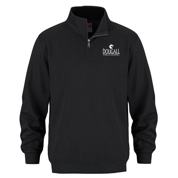 Dougall Adult 1/4 Zip Sweatshirt with Embroidered Logo