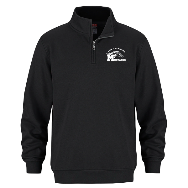 John A. McWilliam Youth 1/4 Zip Sweatshirt with Embroidered Logo