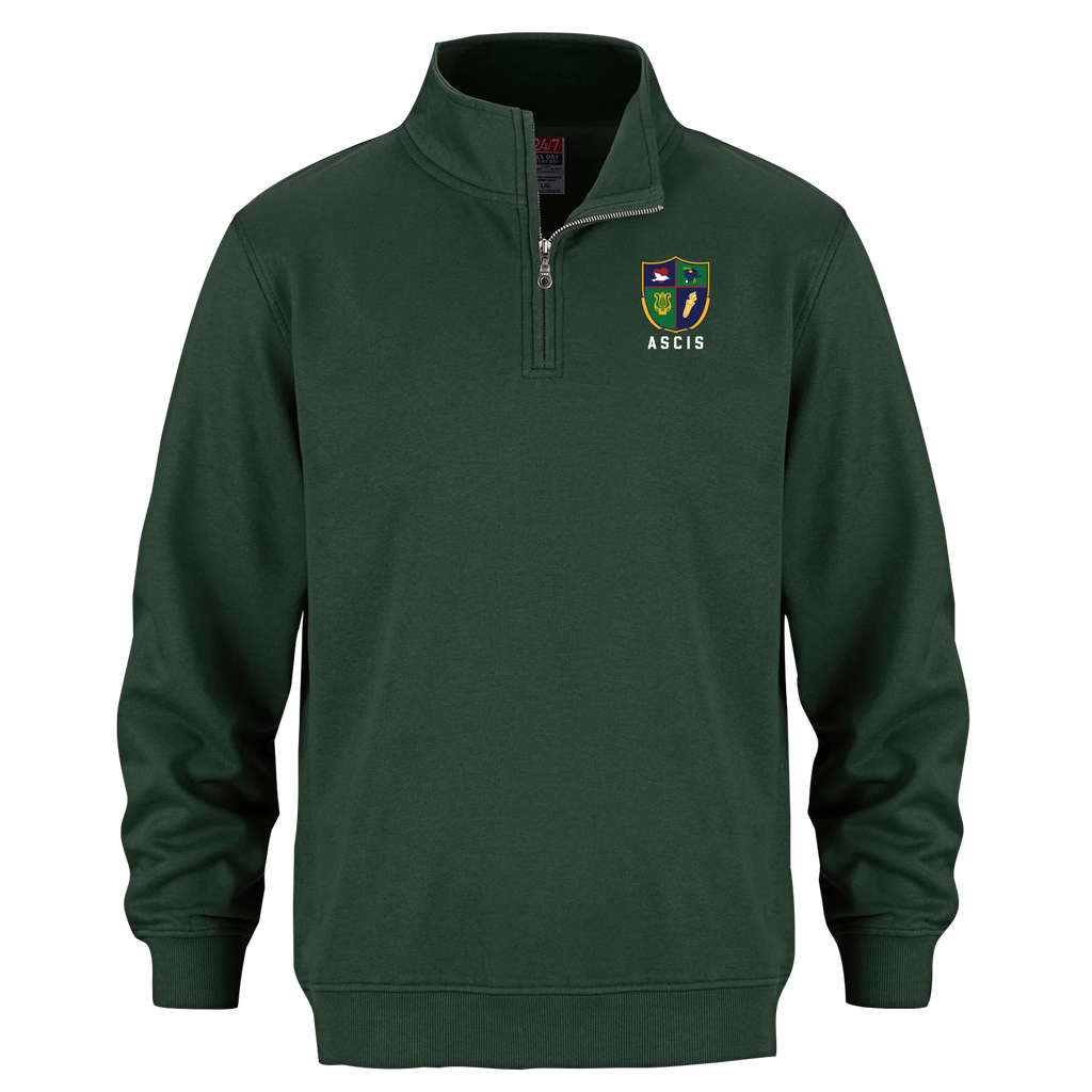 Ste. Cécile Adult 1/4 Zip Sweatshirt with Embroidered Logo, Name Top Back