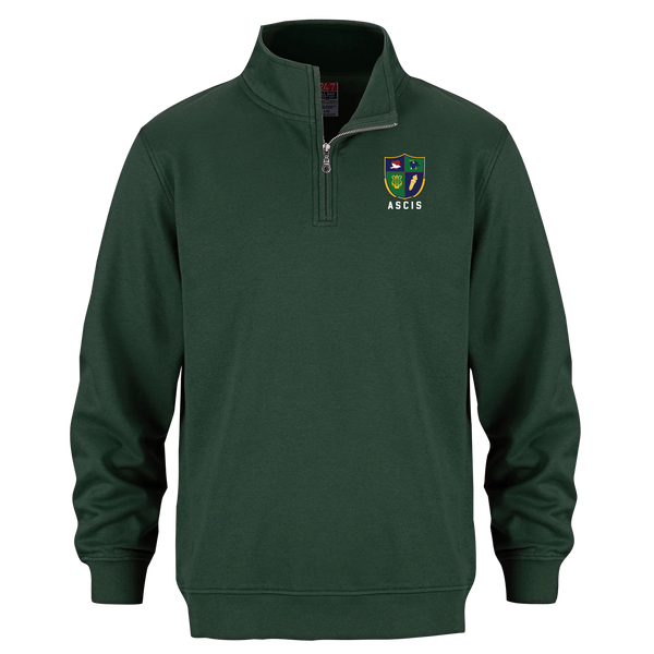 Ste. Cécile Adult 1/4 Zip Sweatshirt with Embroidered Logo, Name Top Back