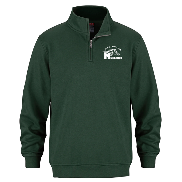 John A. McWilliam Youth 1/4 Zip Sweatshirt with Embroidered Logo