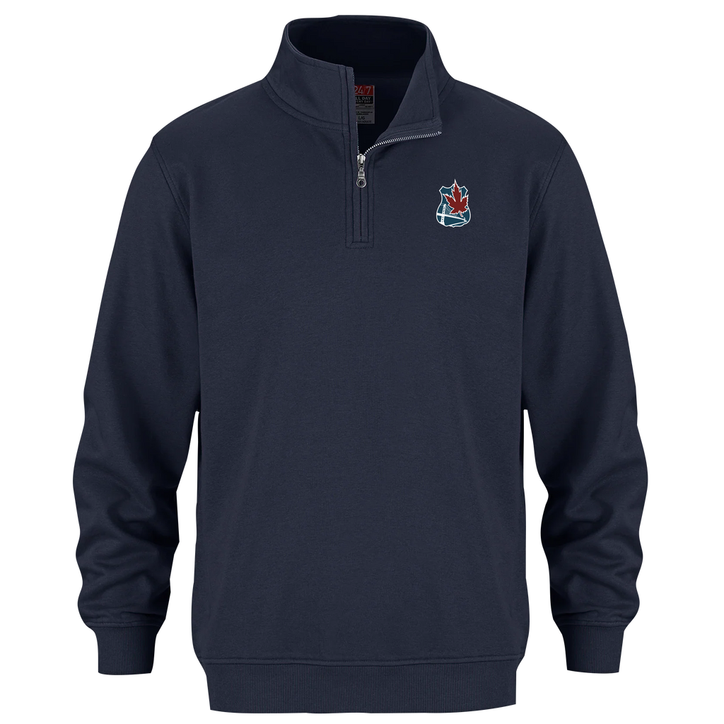 Windsor Police Association Adult 1/4 Zip Sweatshirt with Embroidered Crest Logo