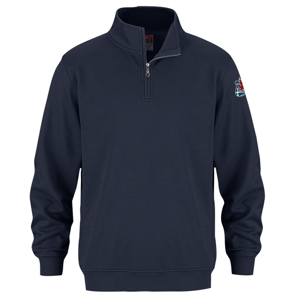 Windsor Police Association Adult 1/4 Zip Sweatshirt with Embroidered Crest Logo on Sleeve