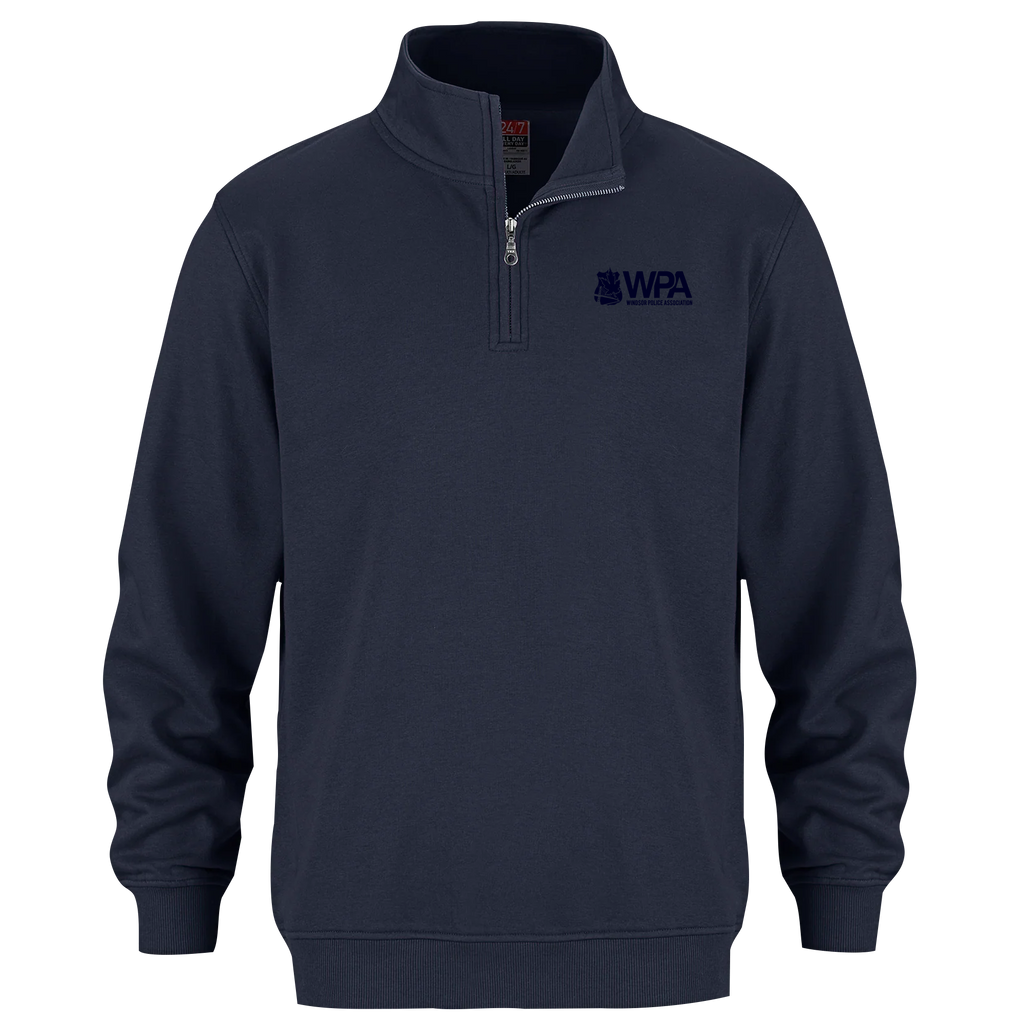Windsor Police Association Adult 1/4 Zip Sweatshirt with Embroidered Tone-on-Tone Logo