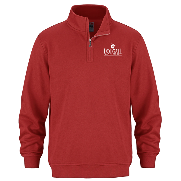 Dougall Adult 1/4 Zip Sweatshirt with Embroidered Logo