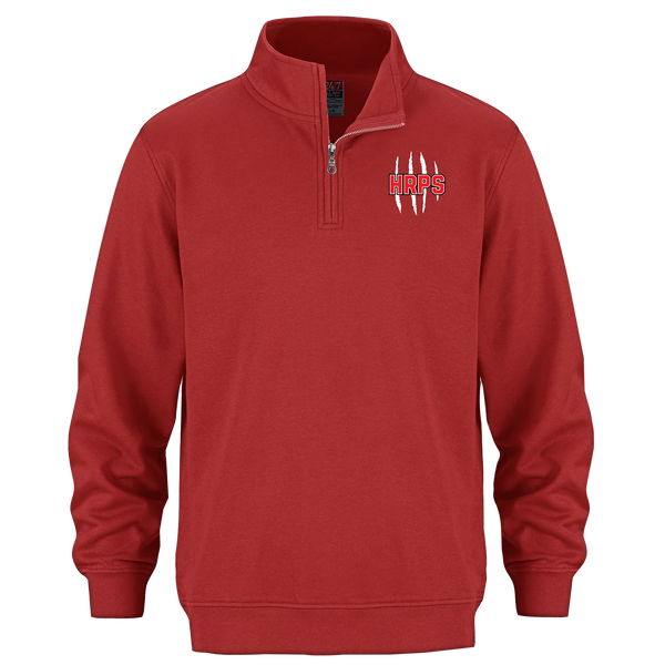 Harwich Raleigh Adult 1/4 Zip Sweatshirt with Printed Logo