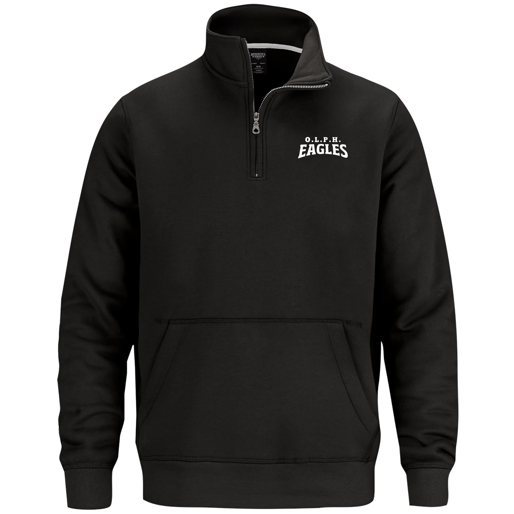 OLPH Adult 1/4 Zip Sweatshirt with Pouch Pocket with Embroidered Logo
