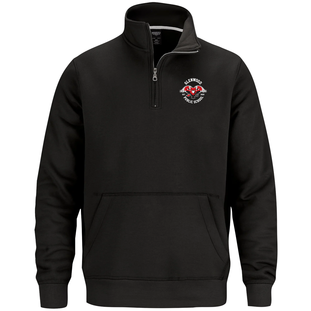 Glenwood Adult 1/4 Zip Sweatshirt with Pouch Pocket with Embroidered Logo