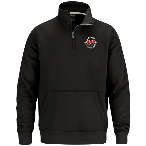 Glenwood Adult 1/4 Zip Sweatshirt with Pouch Pocket with Embroidered Logo