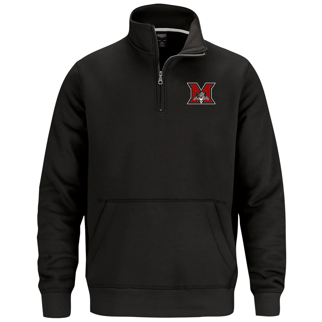 Maranatha Christian Academy Adult 1/4 Zip Sweatshirt with Pouch Pocket with Embroidered Logo
