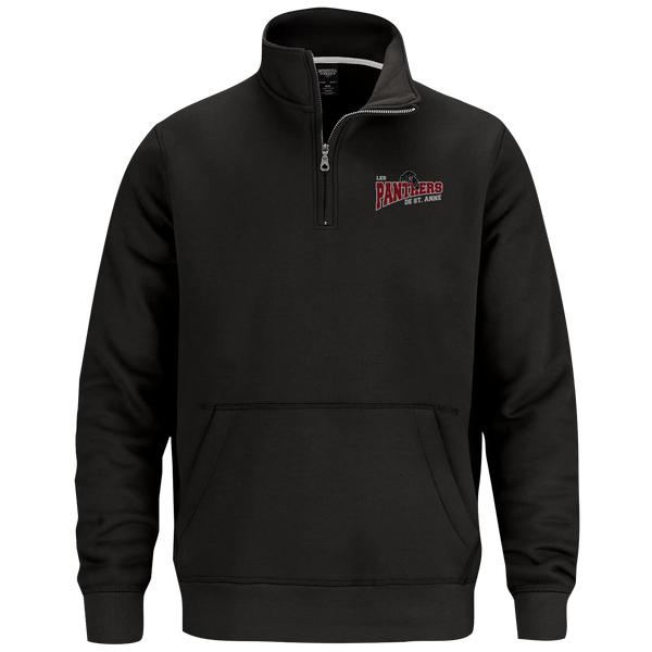 St. Anne Panthers Adult 1/4 Zip Sweatshirt with Pouch Pocket with Embroidered Logo