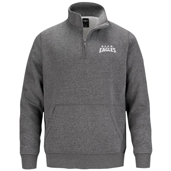 OLPH Adult 1/4 Zip Sweatshirt with Pouch Pocket with Embroidered Logo
