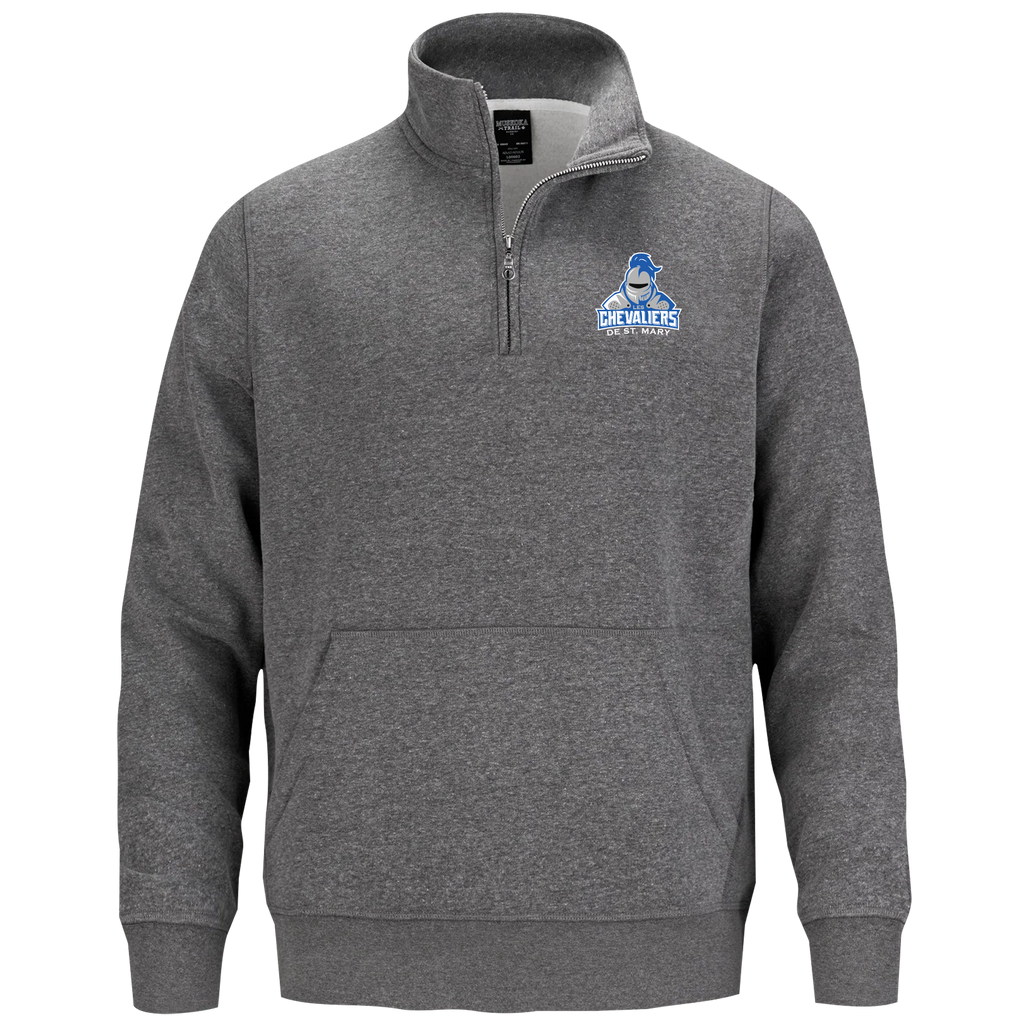 Les Chevaliers De St. Mary Adult1/4 Zip Sweatshirt with Pouch Pocket with Embroidered Logo