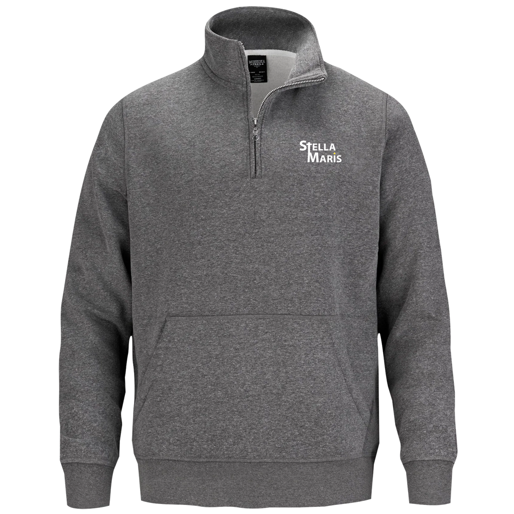 Stella Maris Adult1/4 Zip Sweatshirt with Pouch Pocket with Embroidered Logo