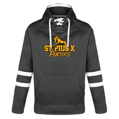 Pacers Adult Pullover Hockey Lace Hooded Sweatshirt With Printed Logo