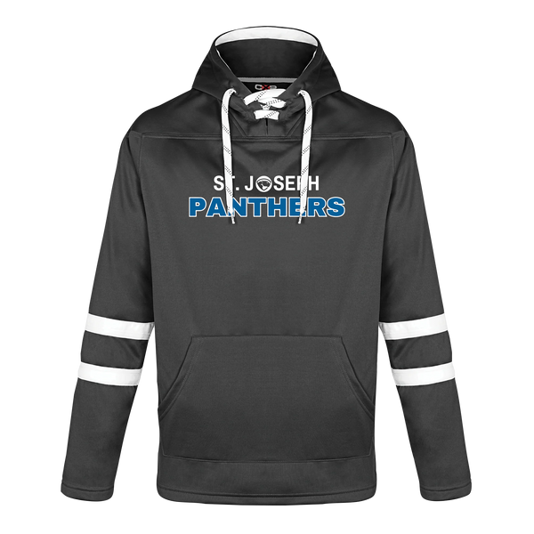 St. Joseph Adult Pullover Hockey Lace Hooded Sweatshirt With Printed Logo