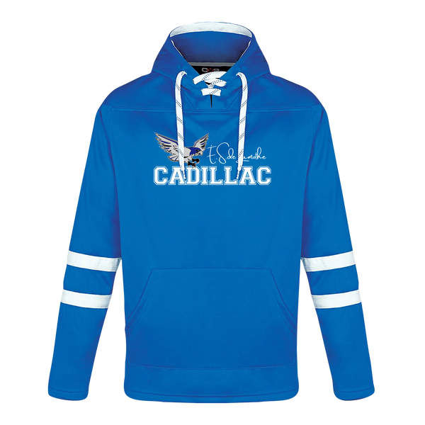 Lamothe-Cadillac Adult Lace Hoodie with Printed Logo