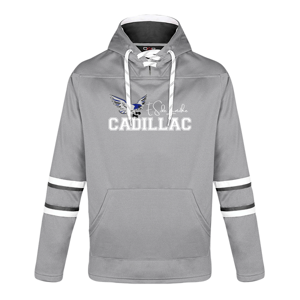 Lamothe-Cadillac Adult Lace Hoodie with Printed Logo