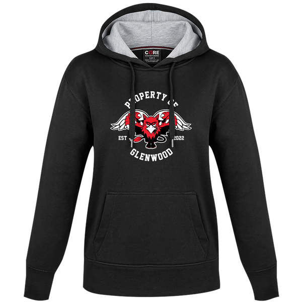 Glenwood Ladies Pullover Hooded Sweatshirt with Printed Logo