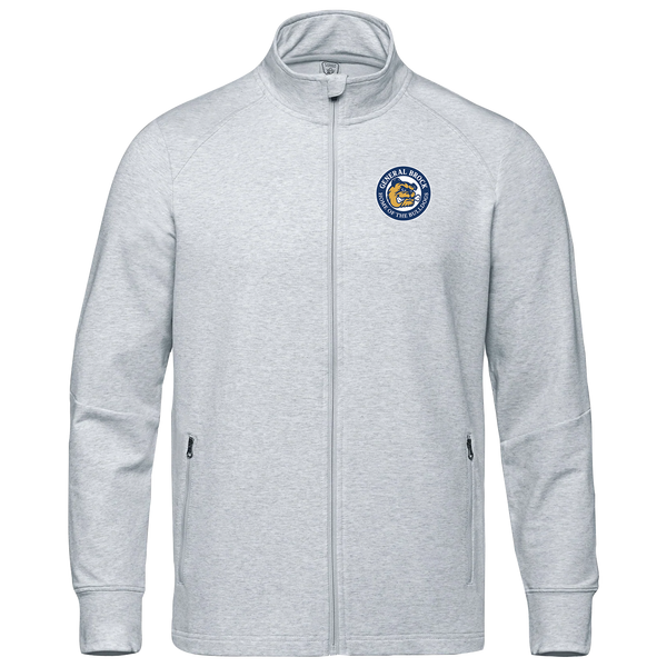 General Brock Adult French Terry Performance Full Zip Sweatshirt with Embroidered Logo