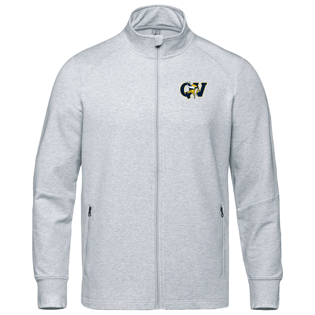 Queen Victoria Adult French Terry Performance Full Zip Sweatshirt with Embroidered Logo