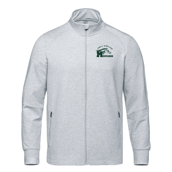 John A. McWilliam Adult French Terry Performance Full Zip Sweatshirt with Embroidered Logo