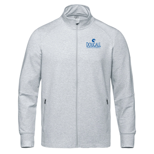 Dougall Adult French Terry Performance Full Zip Sweatshirt with Embroidered Logo