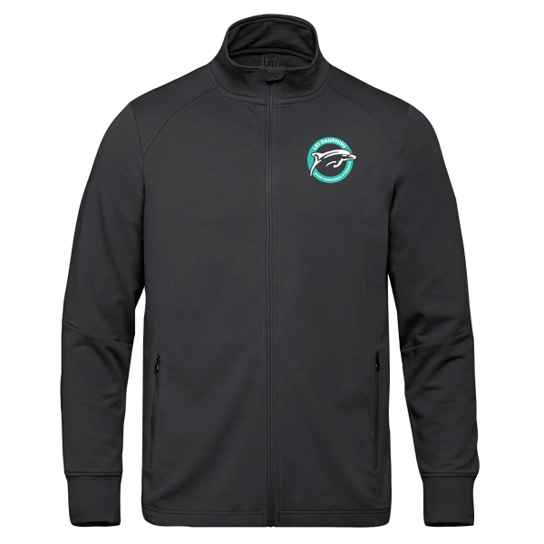 Dauphins Adult French Terry Performance Full Zip Sweatshirt with Embroidered Logo